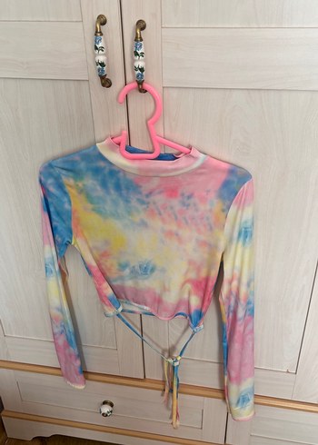 Trendyol & Milla Renkli Tie-Dye Uzun Kollu Mini Bluz