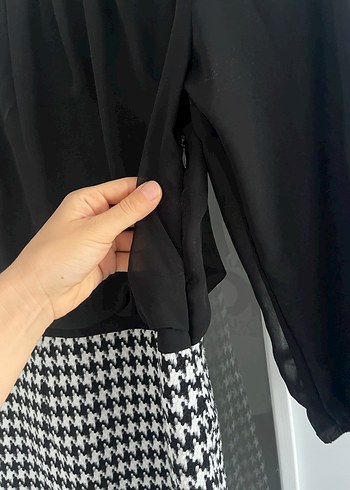 Diğer Piliseli Siyah Midi Kadın Elbise