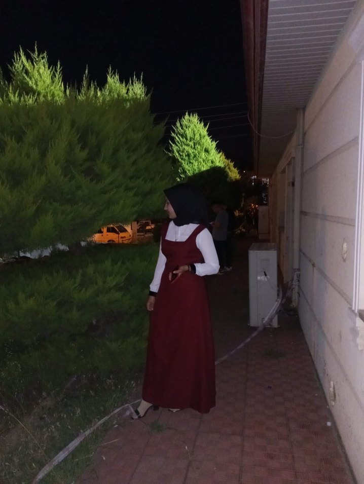 Bordo Uzun Düğmeli Vintage Elbise - Görsel 3