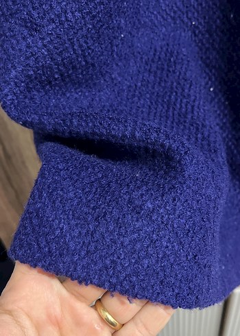 Lacivert Düğmeli Uzun Kaban - Görsel 2