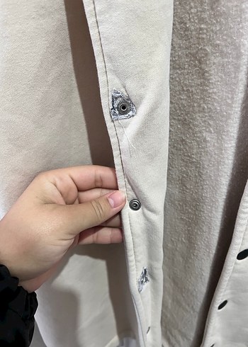 Düğmeli bej erkek Ceket - Görsel 4