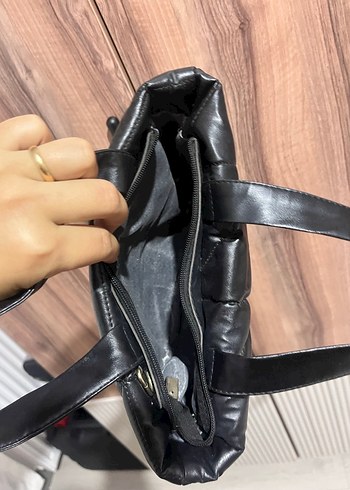 Siyah Deri  Kadın Çanta - Görsel 2