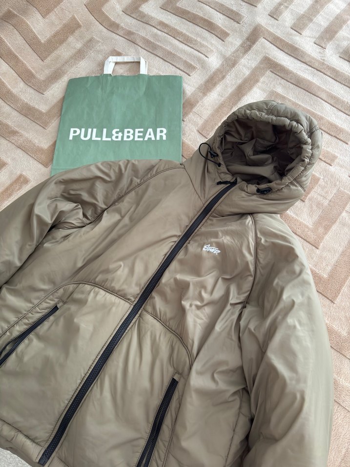 Pull&Bear Bej Şişme Mont — görsel 3/5