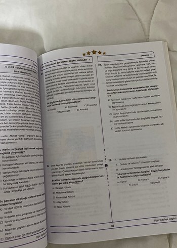 AYT Türk Dili ve Edebiyatı Sosyal Bilimler Denemeleri
