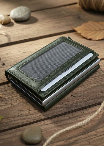 Mekanizmalı Hakiki Deri Kredi Kartlık Ve Erkek Cüzdan - Görsel 2
