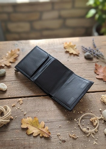 Hakiki Deri Mekanizmalı Siyah Erkek Cüzdan ve Kredi Kartlık - Görsel 3