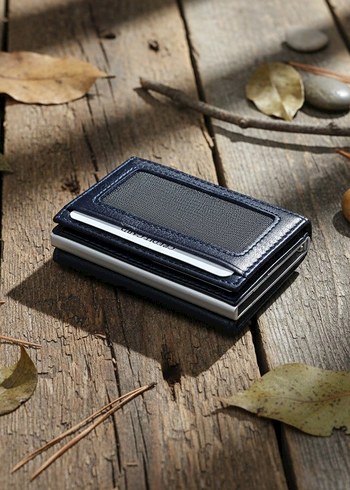 Nakış Detaylı Mekanizmalı Kredi Kartlık ve Erkek Cüzdan - Görsel 2