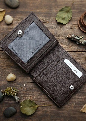 Kadın Kahverengi Deri Kadın Cüzdan - Görsel 2