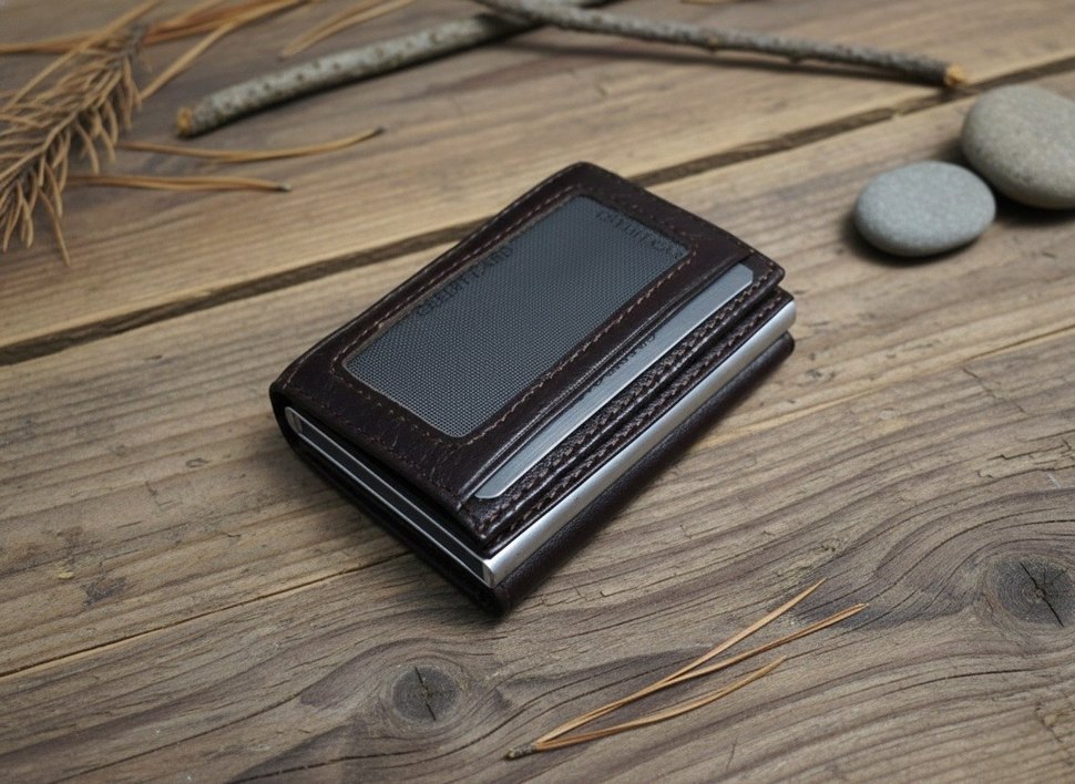 Kahverengi Mekanizmalı Kredi Kartlık ve Erkek Cüzdan - Görsel 2