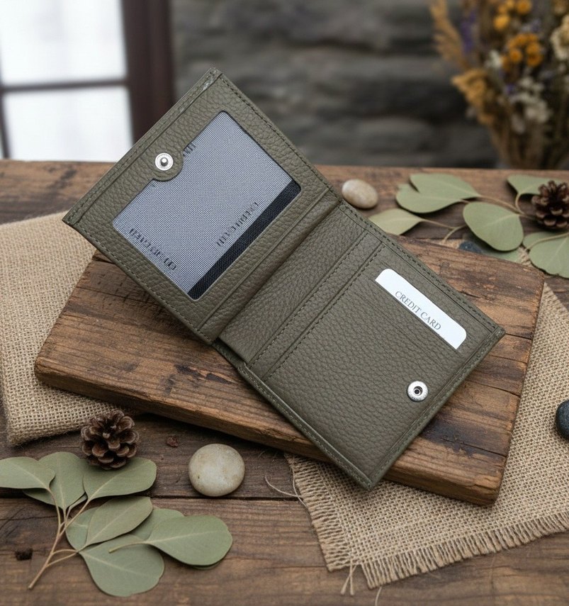 Modern Klasik vizon Deri Kadın Cüzdanı - Görsel 2