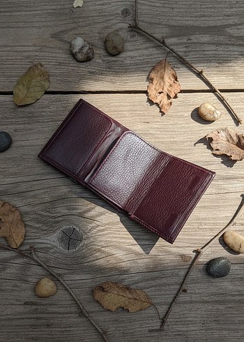 Bordo Modern Klasik Mekanizmalı Erkek Cüzdanı ve Kredi Kartlık - Görsel 2