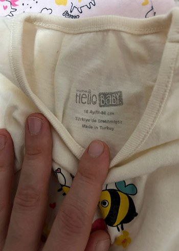 Kız bebek Çok Renkli Pamuklu ve beyaz renkli tişörtler - Görsel 3