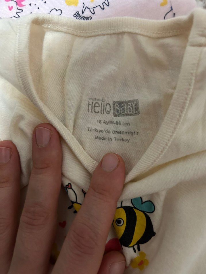 Kız bebek Çok Renkli Pamuklu ve beyaz renkli tişörtler - Görsel 3