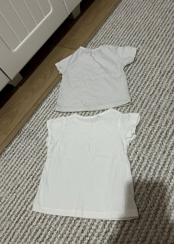 Beyaz bebek Kısa Kollu tişörtler - Görsel 2