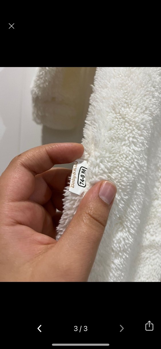 Bebek Beyaz Kürklü Tulum - Görsel 3