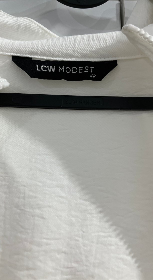 Beyaz Midi Keten Kadın hırka - Görsel 2