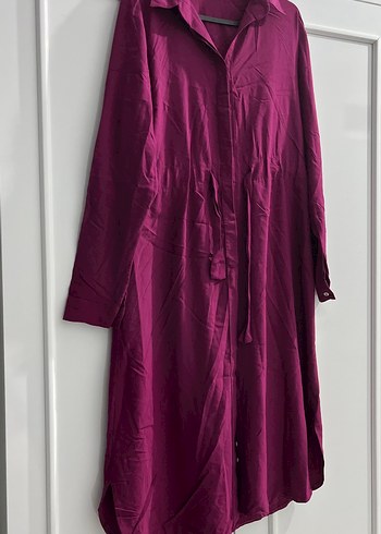 Bordo Düğmeli Uzun tunik