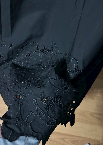 Siyah Uzun Kollarsız Salaş Elbise - Görsel 4