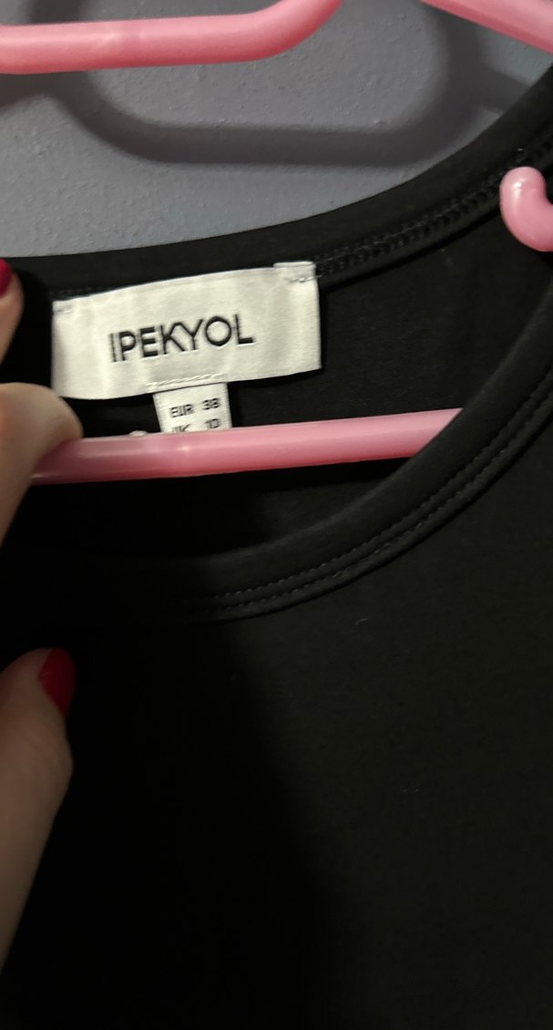 Siyah Uzun Kollarsız Salaş Elbise - Görsel 2