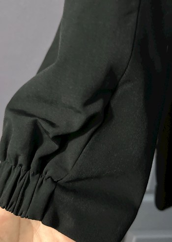 Siyah Düğmeli Kadın Blazer Ceket - Görsel 4