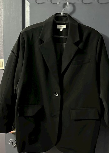 Siyah Düğmeli Kadın Blazer Ceket - Görsel 2