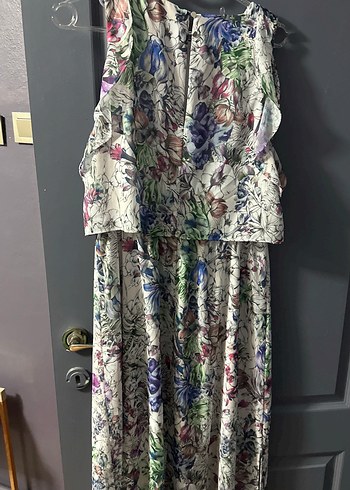 Çiçek Desenli Uzun Bohem Elbise - Görsel 6