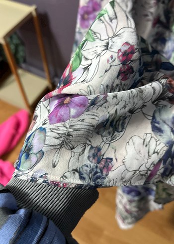 Çiçek Desenli Uzun Bohem Elbise - Görsel 5