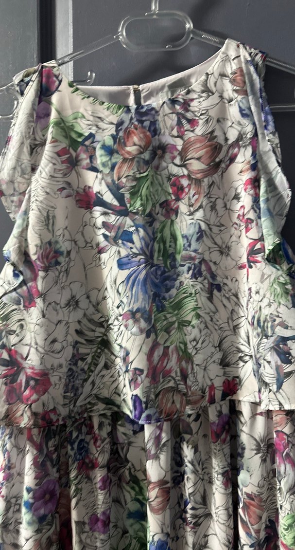 Çiçek Desenli Uzun Bohem Elbise - Görsel 2