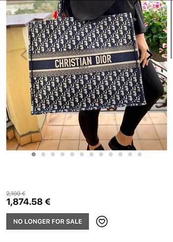 Christian Dior Desenli Gri Kadın Çanta - Görsel 7