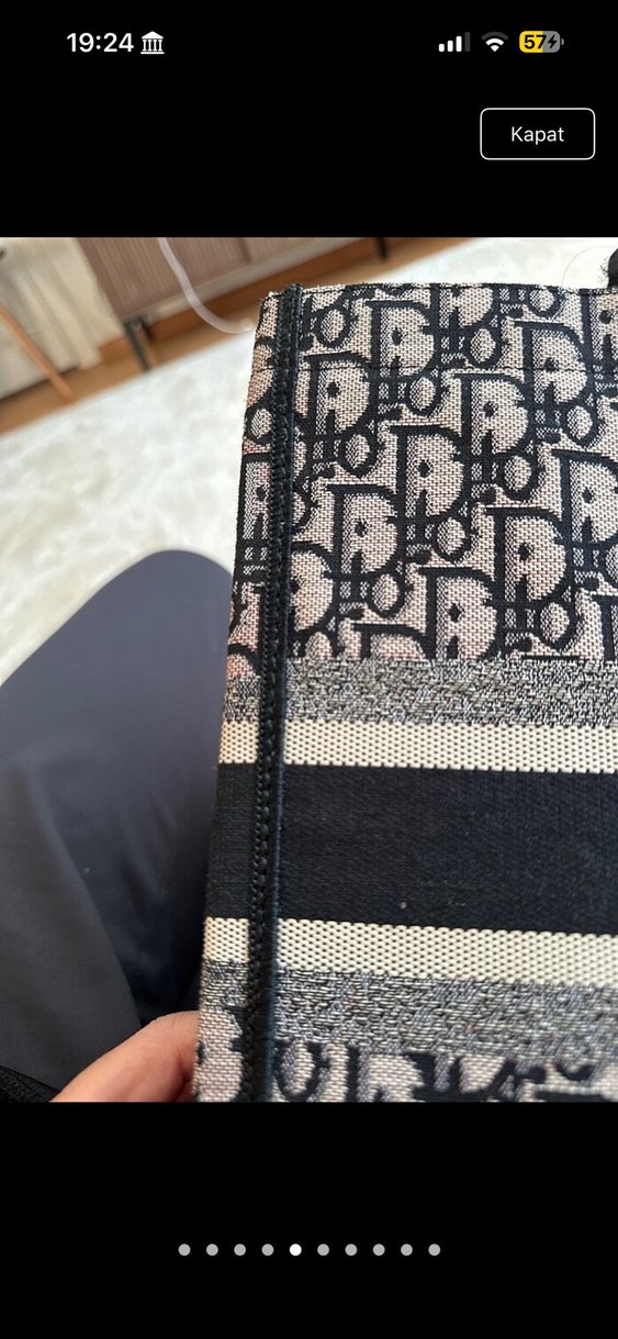 Christian Dior Desenli Gri Kadın Çanta - Görsel 5
