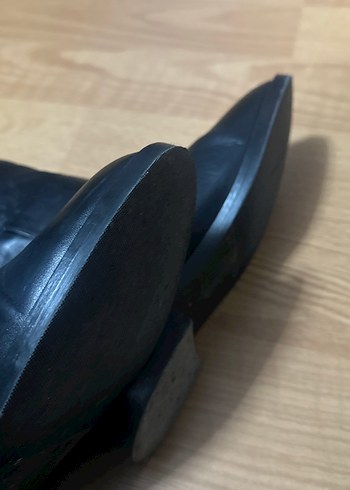 Siyah Deri Dizüstü Kadın Çizme - Görsel 7