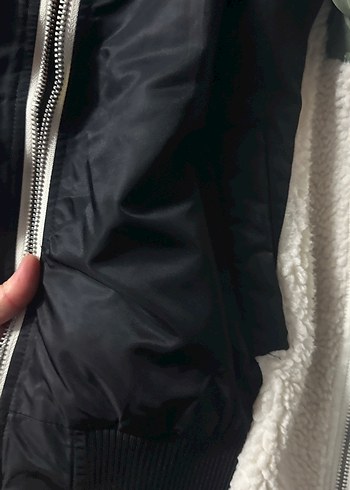 Siyah Oversize Fermuarlı Streetwear Kadın Ceket - Görsel 5