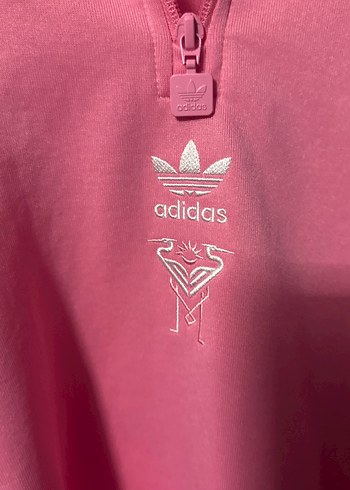 Pembe Kadın Yarım Fermuarlı Sweatshirt - Görsel 3