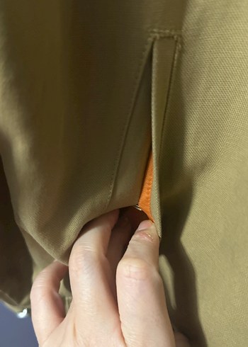 Düğmeli Uzun Bej Kadın Sokak Stili Kaban - Görsel 6