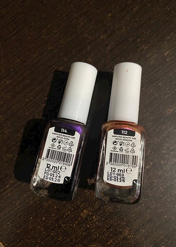 Diğer Koyu Mor ve pembe ışıltılı oje Unfilter Beauty