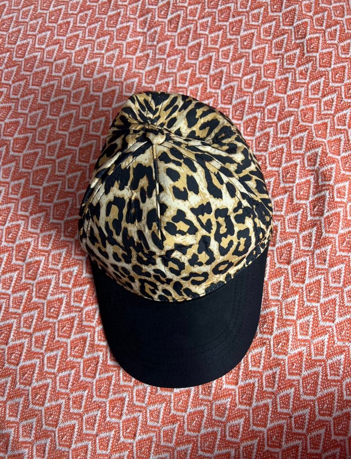 Kadın Leopar Desenli Ayarlanabilir Şapka - Görsel 2
