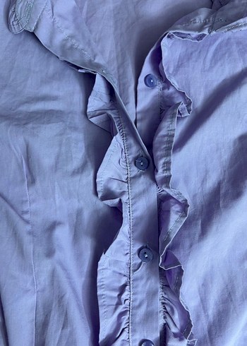 lolita coquette Fırfırlı Lila Gömlek - Görsel 4