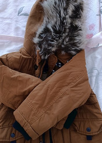 4 Yaş Beden kahverengi Renk Kürklü Kahverengi Erkek çocuk mont