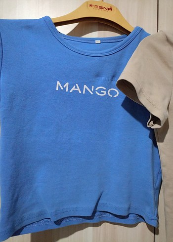 Diğer Mango Baskılı Bej Kadın Tişört