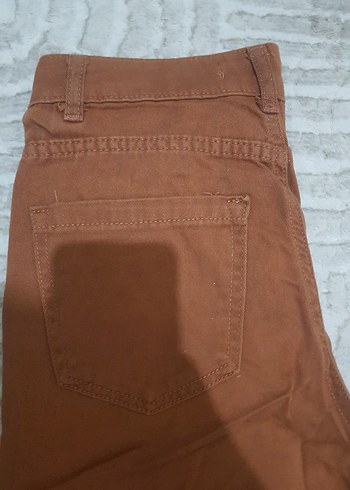34 Beden kahverengi Renk LCW Vintage Kahverengi Bol Kesim Kot Pantolon