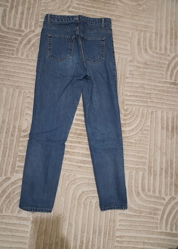 Diğer Kadın Mavi Düz Kesim Denim Pantolon