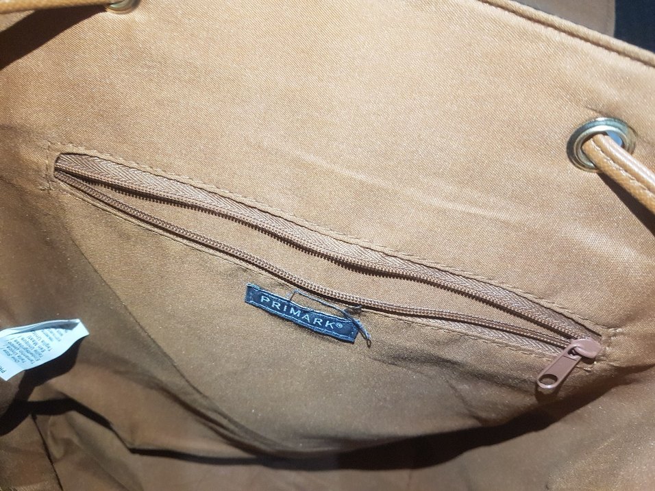 Primark Kahverengi Nakışlı Deri Kadın Sırt Çantası - Görsel 5