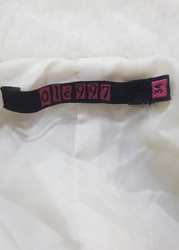 Beyaz Kürklü Pelüş Mont - Görsel 5