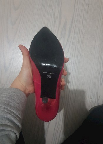 Parlak Pembe Rugan Stiletto Kadın Ayakkabı - Görsel 3