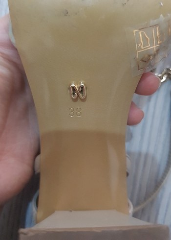 Bej Stiletto Topuklu Kadın Akşam Ayakkabısı NetWork - Görsel 3