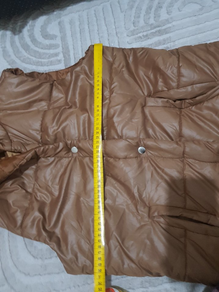 Bej Uzun Düğmeli Kadın Yelek - Görsel 4