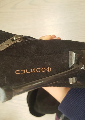 Siyah Süet Dizüstü Stiletto Topuklu Bot - Görsel 4