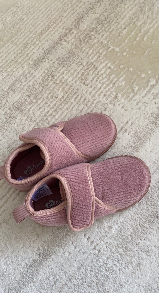 Kız Çocuk Pembe Sıcak Ev Terliği - Görsel 5