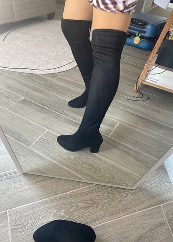 Polo garage Kadın  Dizüstü arkadan bağlamalı çorap Topuklu Çizme - Görsel 7