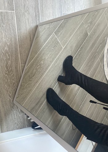 Polo garage Kadın  Dizüstü arkadan bağlamalı çorap Topuklu Çizme - Görsel 5